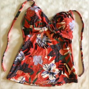 Hapari Tankini Swim Top, floral Women’s size small